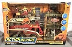 Action Rescue: Emergency Rescue Center with Fire Truck Set (1:18 Scale) 